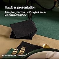 Vista 4 de Servilletas de cóctel desechables con tacto de lino, paquete de 200 servilletas de papel rojo de 5 x 5 pulgadas para bar, restaurante y cafetería