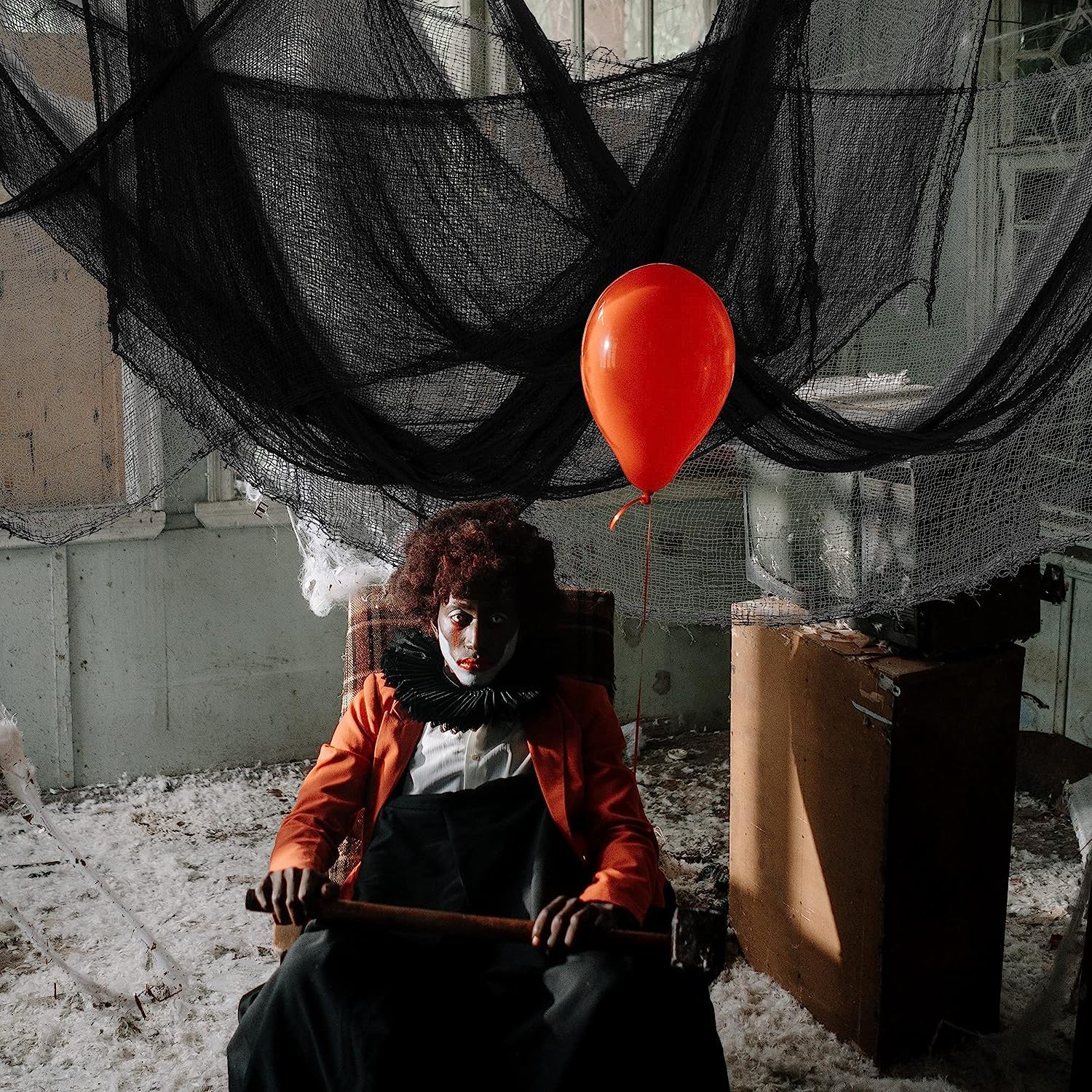 Gaze D'Halloween LESSMO | 2x5m | Tissu Noir Effrayant | Pour Déco Maison Hantée
