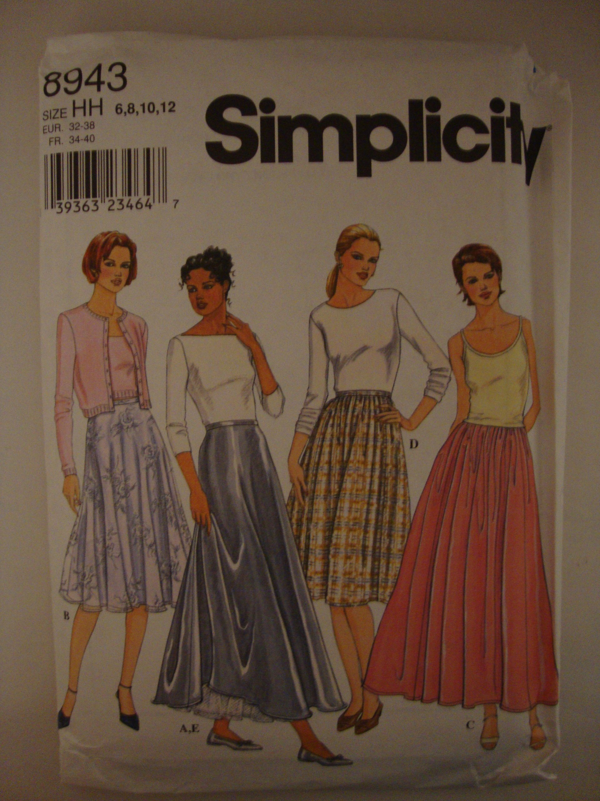 Patron Simplicity 8943 pour coudre une jupe de soirée ou de bureau - 2