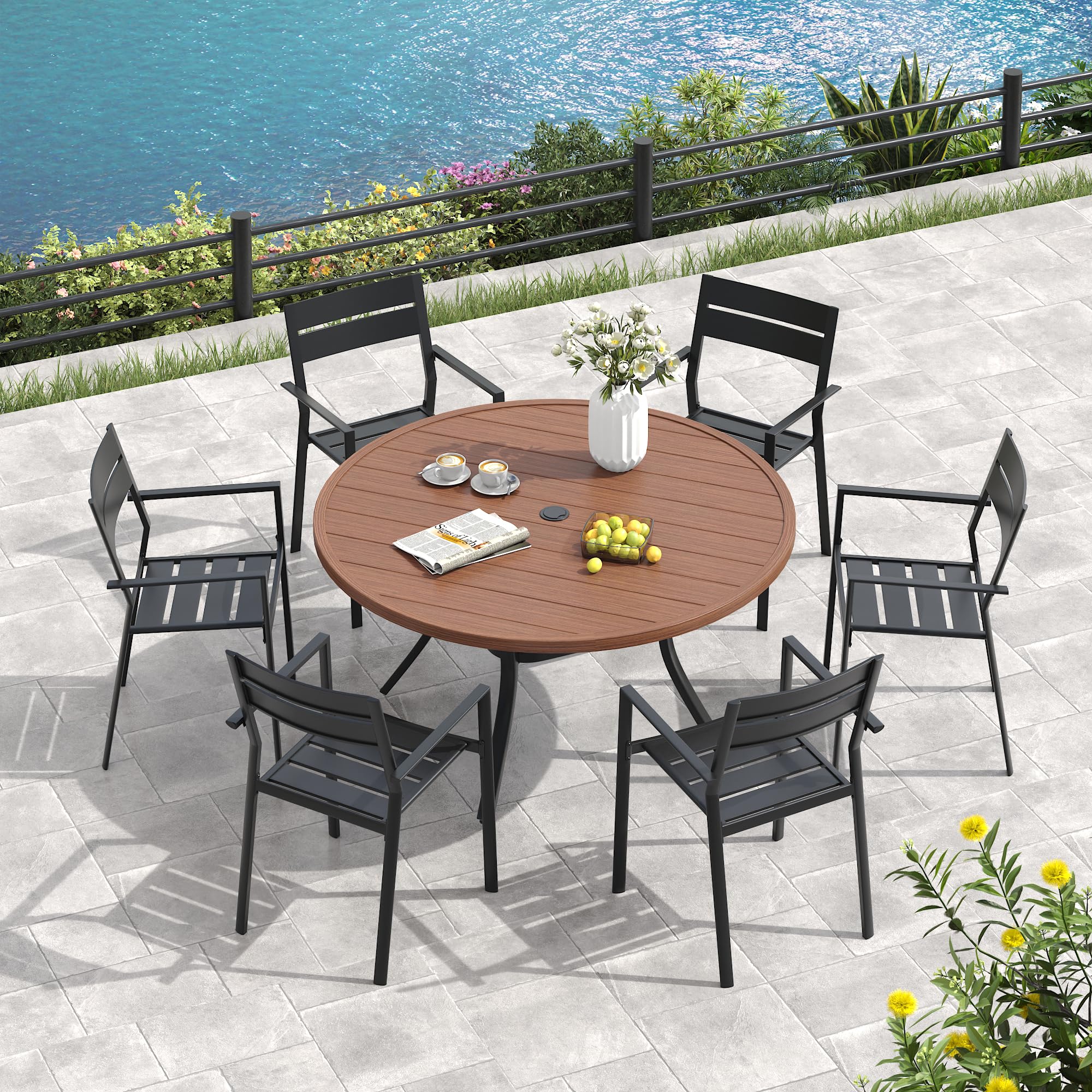 オーヴィル auvil PATIO 36 mulch Table igt AUVIL PATIO TABLE