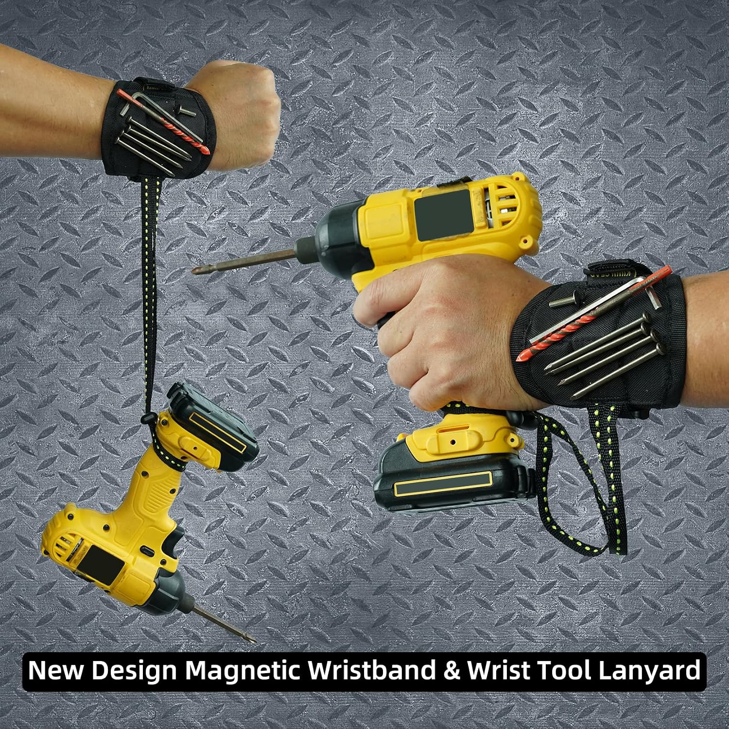KUNN Tool Belt Suspenders with Magnetic Wristband for Carpenter,Electrician image 3