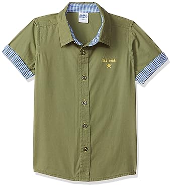 Amazon Brand - Jam & Honey Boys Regular Shirt