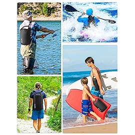 HEETA Waterproof Dry Bag for Women Men (Upgraded Version), Roll Top Lightweight Dry Storage Bag Backpack with Emergency Whistle for Travel, Swimming, Boating, Kayaking, Camping, Beach (Dark Blue, 20L)