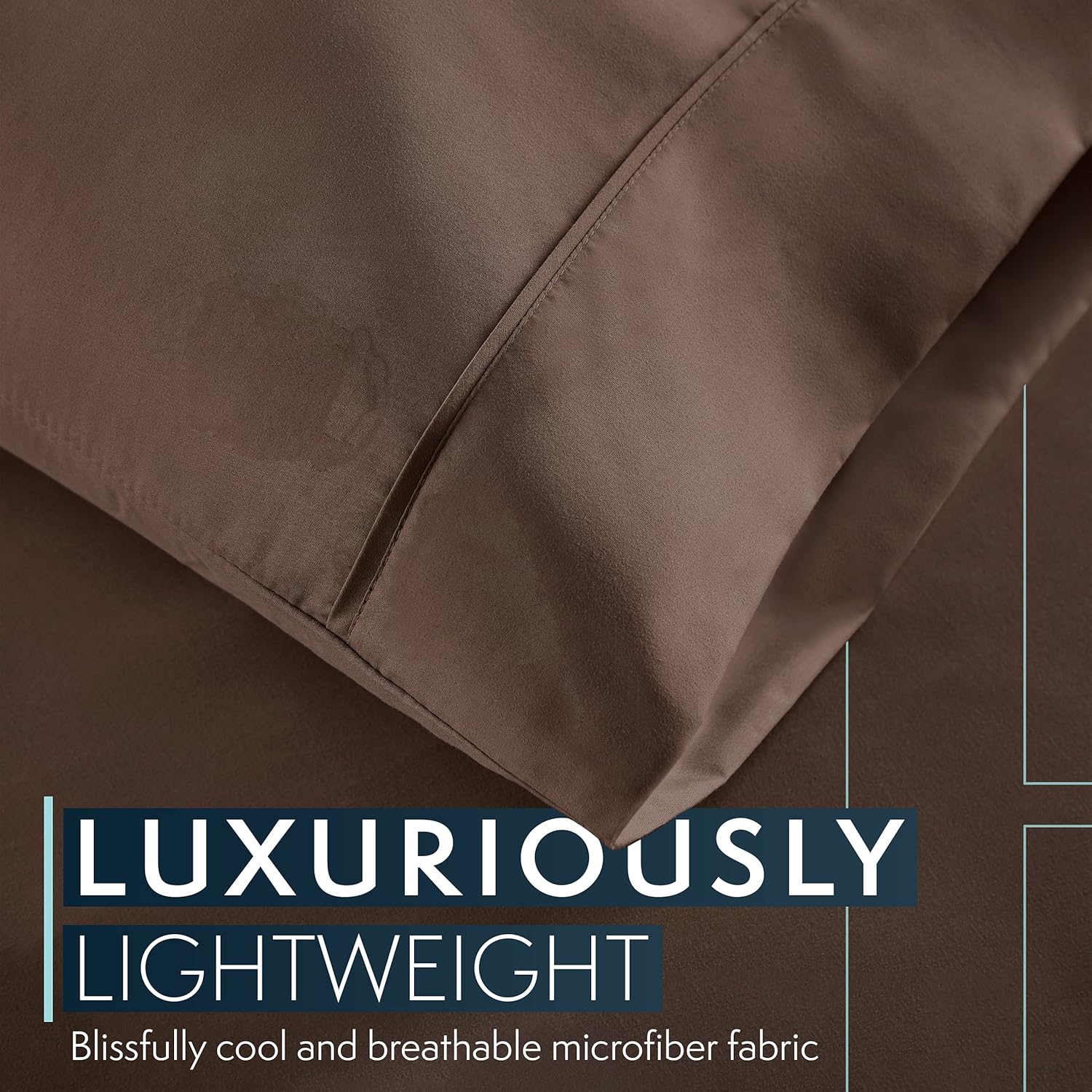 HC Collection Calking Size Sheets Set - Bedding Sheets & Pillowcases w/ 16 inch Deep Pockets - Fade Resistant & Machine Washable - 4 Piece 1800 Series Calking Bed Sheet Sets – Brown : Home & Kitchen