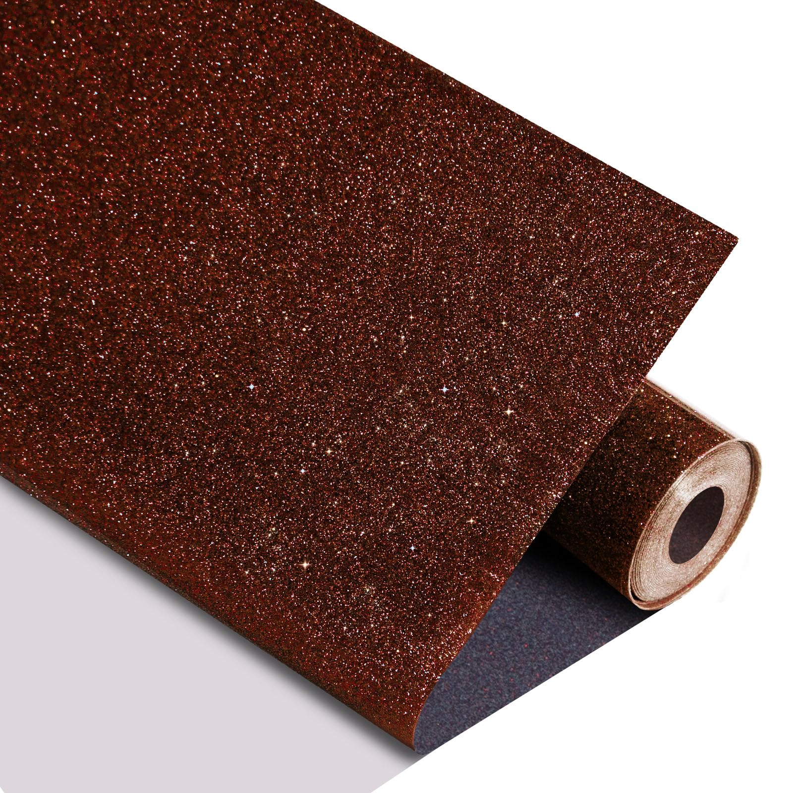 HTVRONT Glitter HTV, 12" x 10ft Maroon Glitter HTV Heat Transfer Vinyl