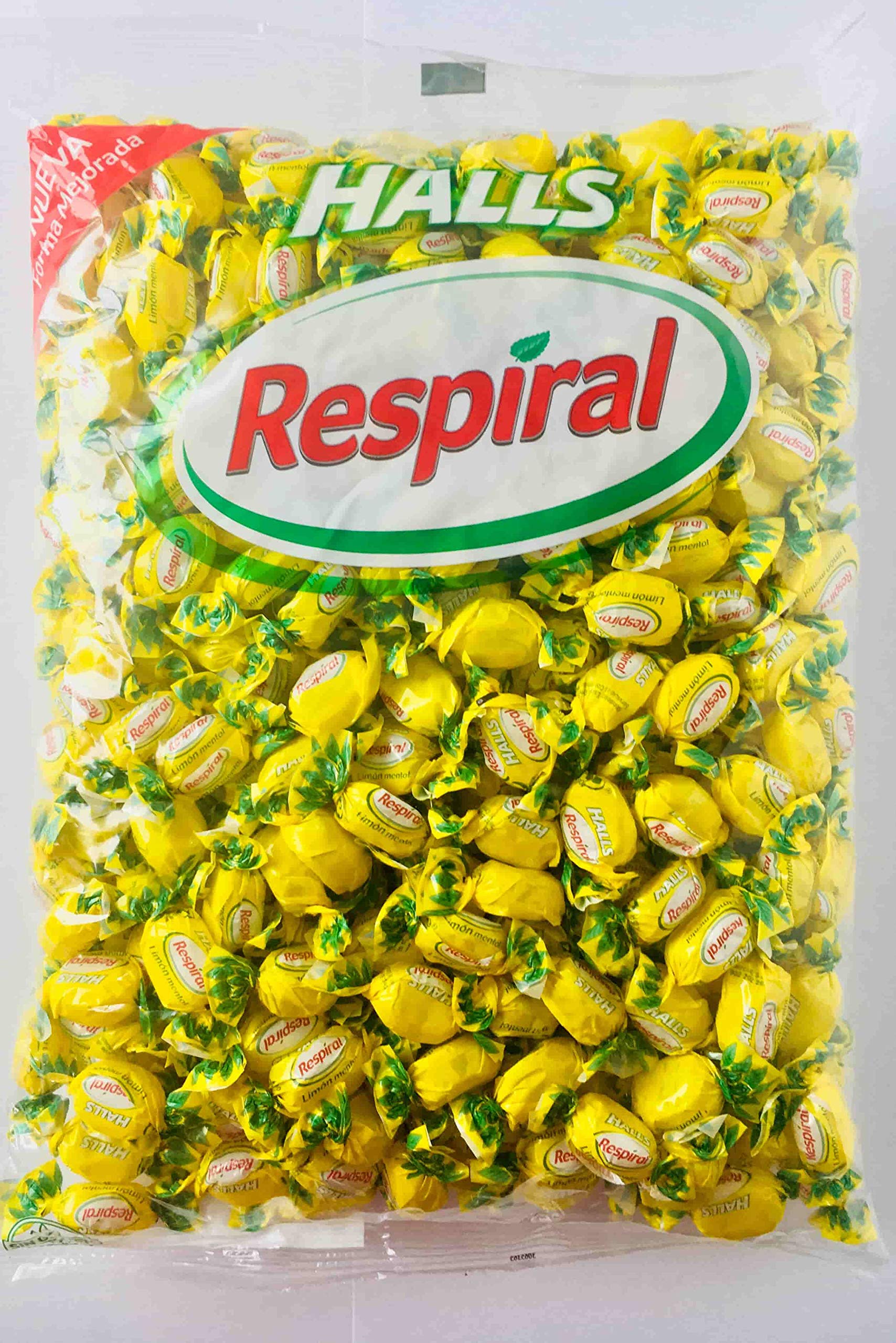 Respiral Caramelos Pack PERSONALIZABLE (Limón y Mentol, Eucalipto Mentolado, Miel y Mentol, Regaliz Menta y Ecucaliptus Mentol Sin Azúcar) [Bolsas de 1 kg por sabor] Regalo Halls 32 g sabor a elegir.
