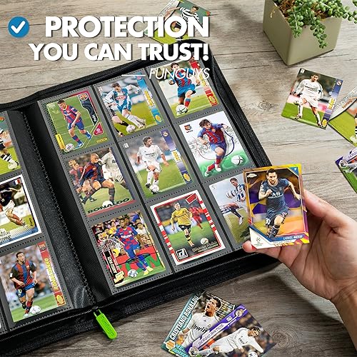 Miniatura 6 de FunGuys Carpeta para Tarjetas Comerciales de 9 Bolsillos, Carpeta de 504 Caras para Tarjetas Deportivas, Carpeta de Colección de Tarjetas para