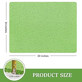 LuxStep Shower Mat Bathtub Mat,24x32 inch, Non-Slip Bath Mat with Drain, Quick Drying PVC Loofah Bathmat for Tub,Shower,Bathroom (Grass Green)