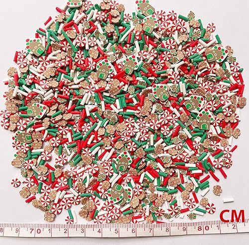 Miniatura 3 de EHOPE Rebanadas de Navidad, chispas de resina falsas, chispas de caramelo falso, chispas de arcilla, chispas de polímero, rebanadas de arcilla