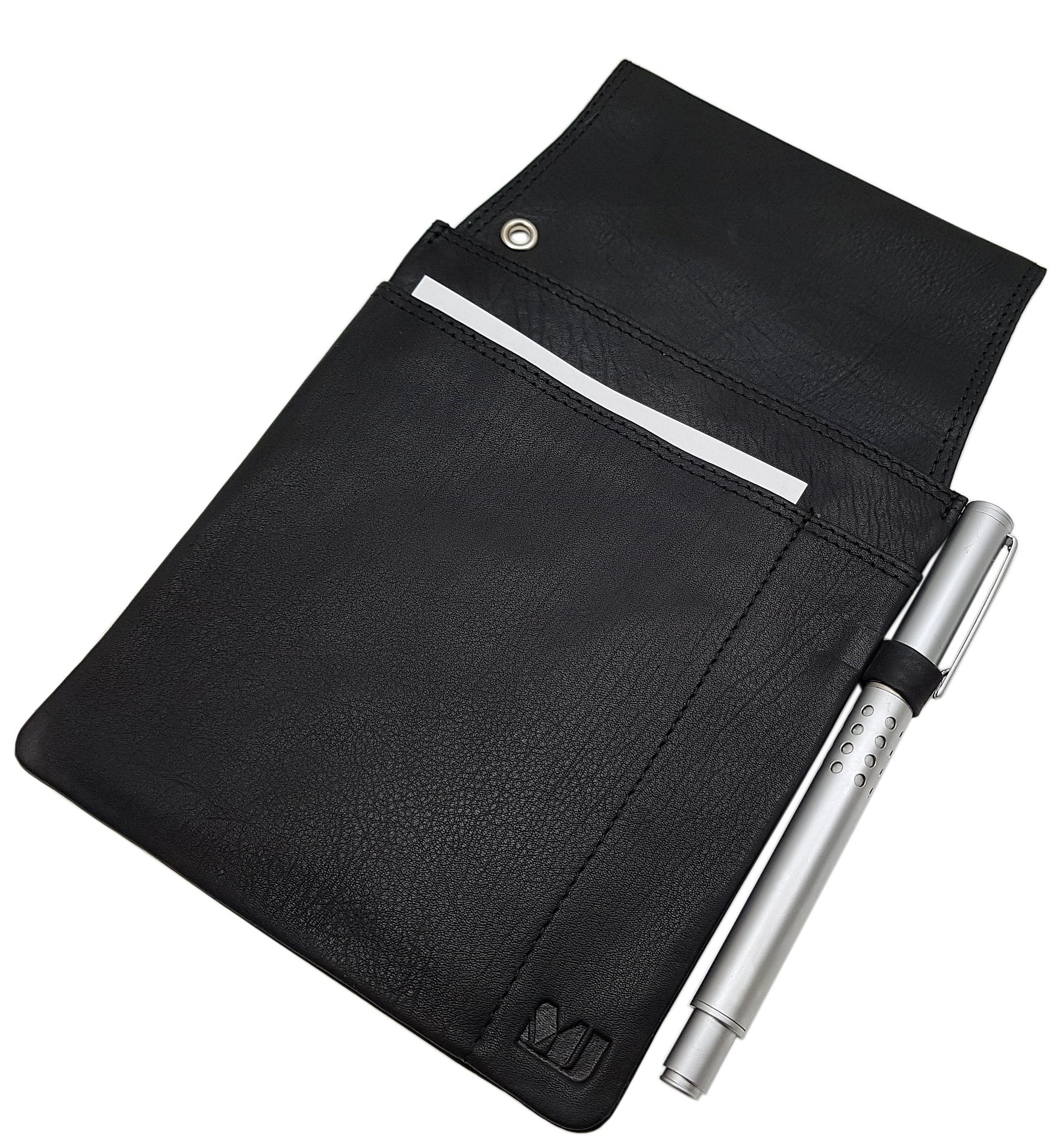 Piel LMi Carteras Juego Kellnerbörse + Holster + collar Set Negro Gastro Taxi Monedero LMi Cartera Monedero – Cabestro Holster mosquetón cadena seguridad cadena revólver Set Camarero Carteras Bolsa piel de becerro MJ de diseño de Alemania | Cartera de cam