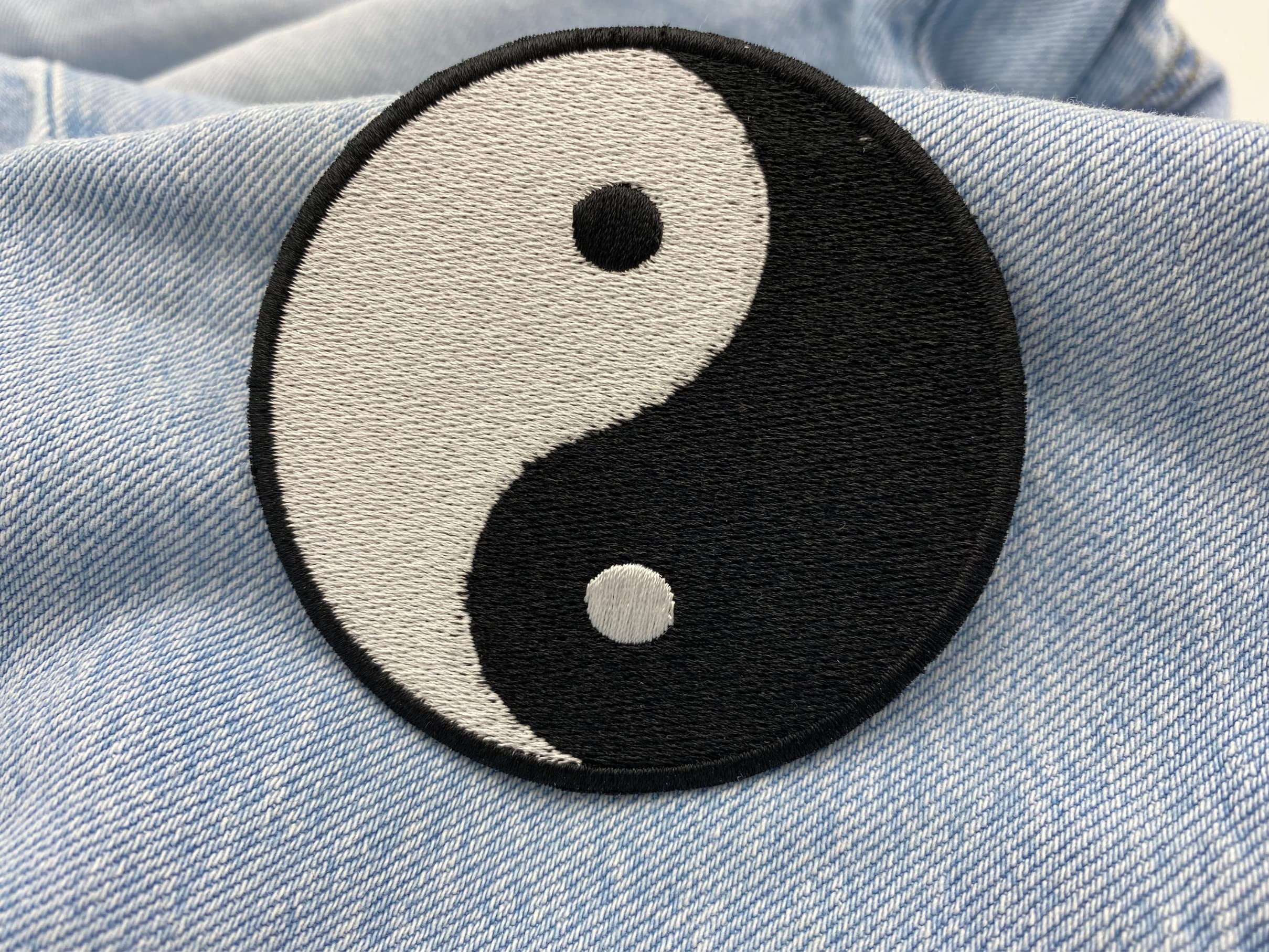 Finally Home Écusson Thermocollant Yin Et Yang, Montagnes Et Mer