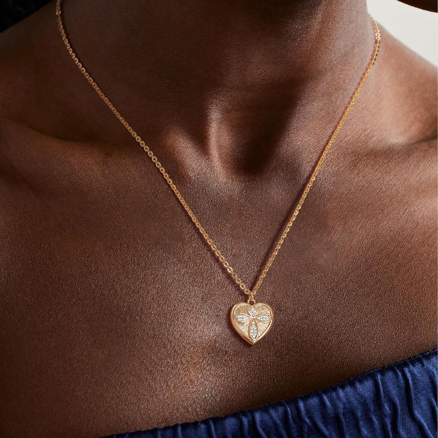 Bemoly Heart Necklaces for Women-14K Gold Plated Handmade Cute Dainty Heart Pendant Necklace Jewelry Gift for Women - Image 4