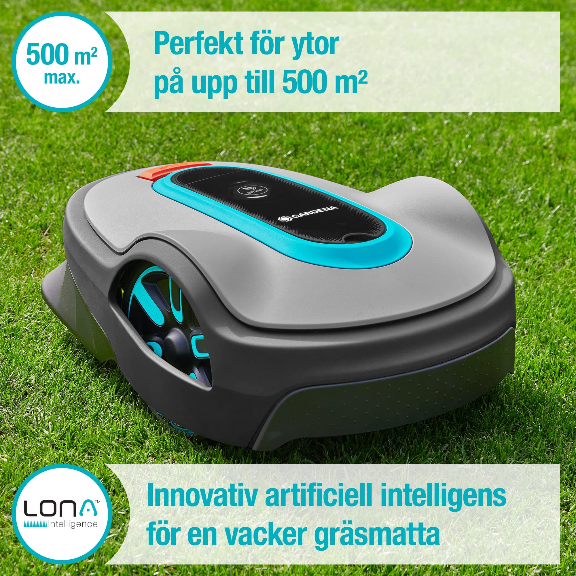 Gardena Robot Tondeuse Intelligente SILENO City 500 : Technologie innovante Lona AI — vue 2