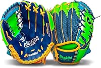 Vista 2 de Franklin Sports - Juego de guante de béisbol para niños + juegos de pelota de espuma - Guantes de teeball Meshtek para niños + bebés - Lanzamiento