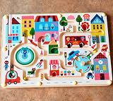 Labyrinthe Magnétique Ma Petite Ville en Bois pour Enfants Dès 3 Ans - 12