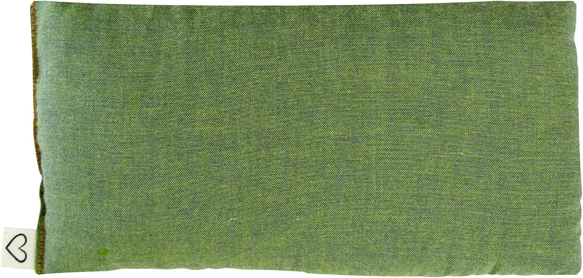 SCENTED Lavender Flax Seed Eye Pillow - 4 x 8.5 - Soft & Soothing Cotton - Naturally Calming Colors - green