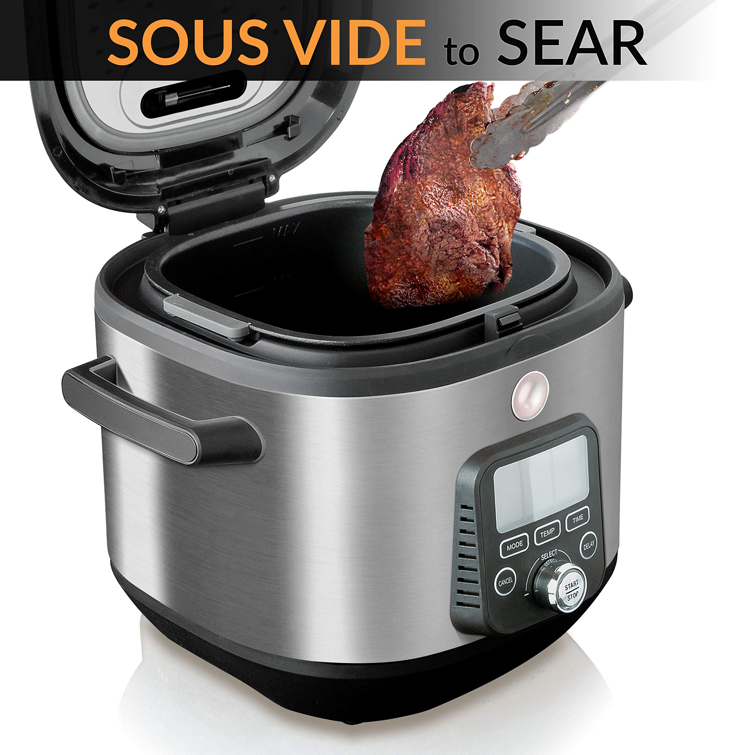 Zing 6Quart 8in1 MultiCooker Machine w/ NonStick Pot Slow Cooker