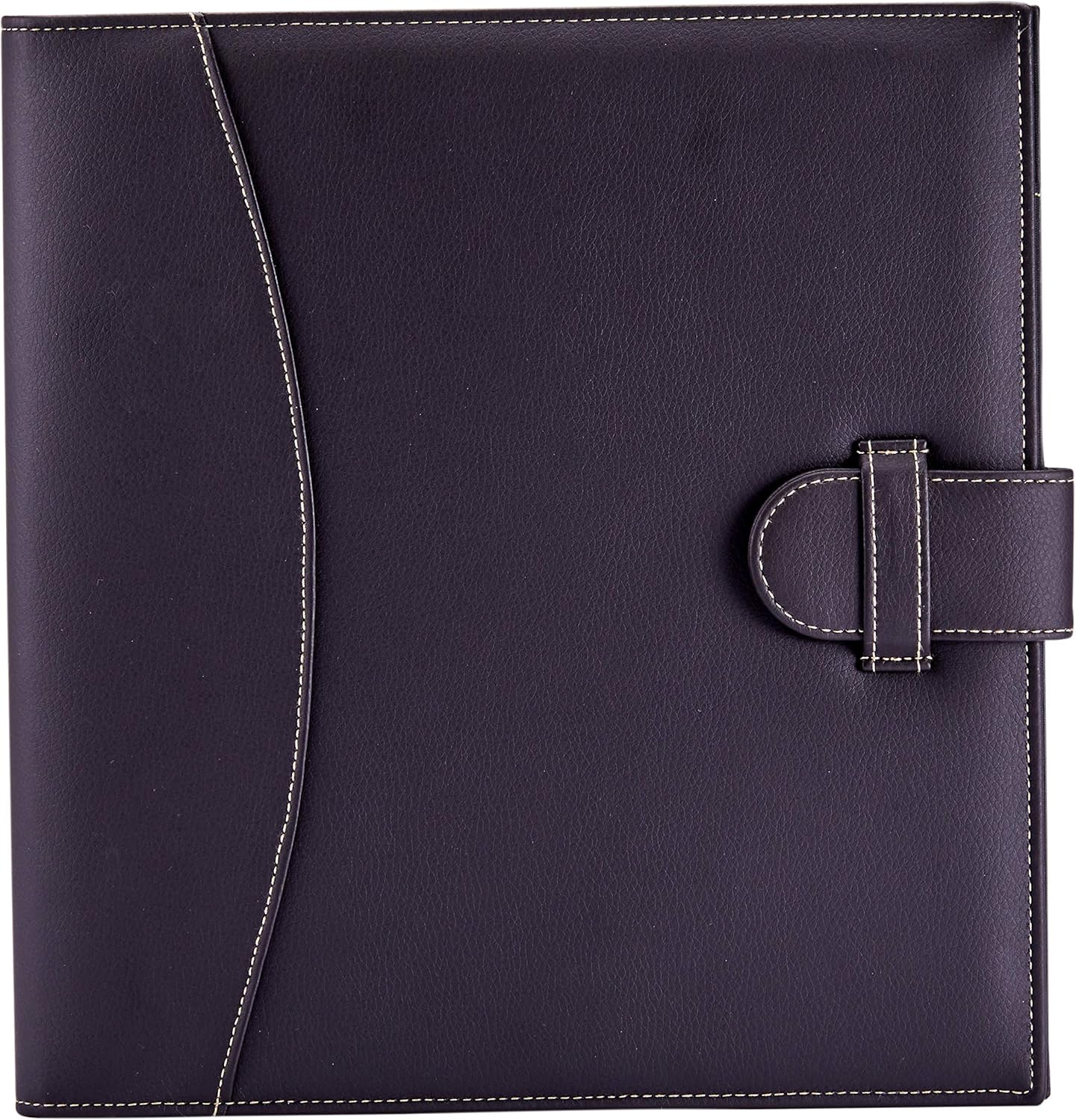 It's Academic Executive Leather Portfolio Folder, 1" Ring Binder and 250-Sheet Capacity to Organize Resumes, Business Cards, Note Pads, and Legal-Size Documents, Pen Loop, Dark Brown Faux Leather