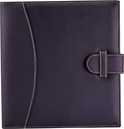 Miniatura 2 de Its Academic Carpeta ejecutiva de cuero carpeta de anillos de 1 pulgada y capacidad de 250 hojas para organizar currículums tarjetas de visita blocs