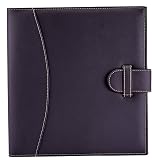 It's Academic Executive Leather Portfolio Folder, 1" Ring Binder and 250-Sheet Capacity to Organize Resumes, Business Cards, Note Pads, and Legal-Size Documents, Pen Loop, Dark Brown Faux Leather – view 2