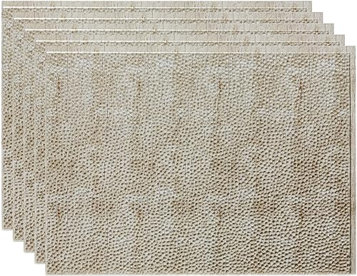 Miniatura 28 de FASÄDE Panel decorativo de vinilo martillado para salpicadero en ónix cepillado (muestra de 6 x 6 pulgadas) Ónix cepillado,Bronce antiguo,Bronce