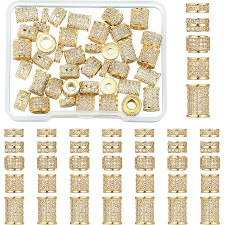 MTLEE Large Hole Rhinestone Beads - 80 Pieces 10mm Crystal Pave Spacers For Jewelry Making, Multi-Color - View #6