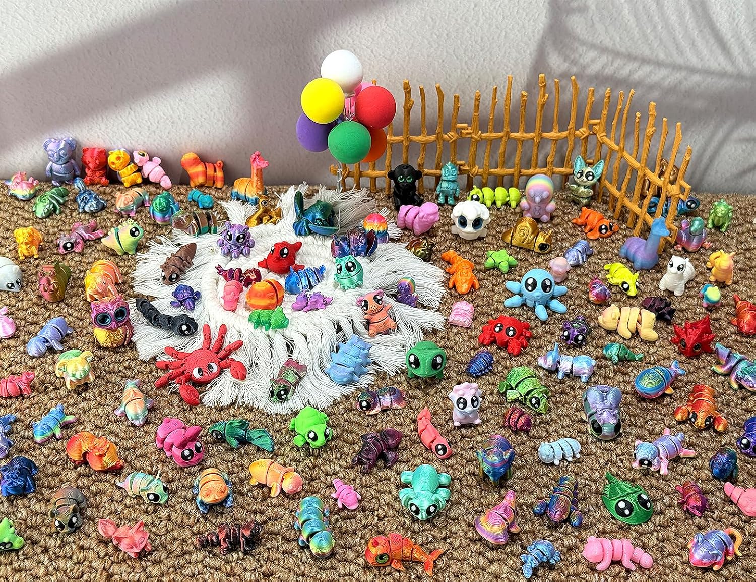 200PCS 3D Printed Animals Bulk, Flexible Articulated Animal Figures thumbnail