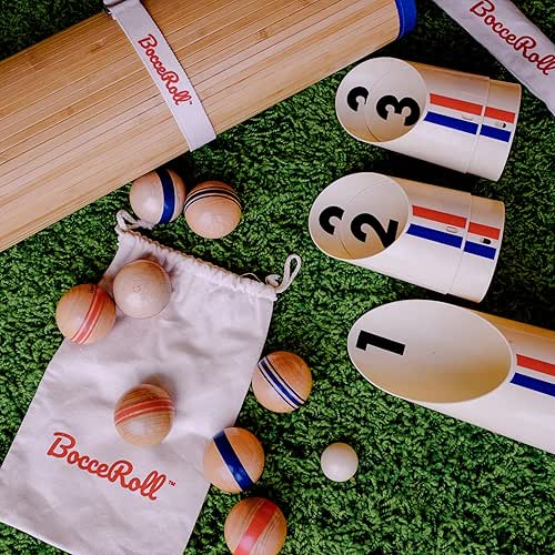 BocceRoll Yard Game – Modern Bocce Ball Set with Ramp