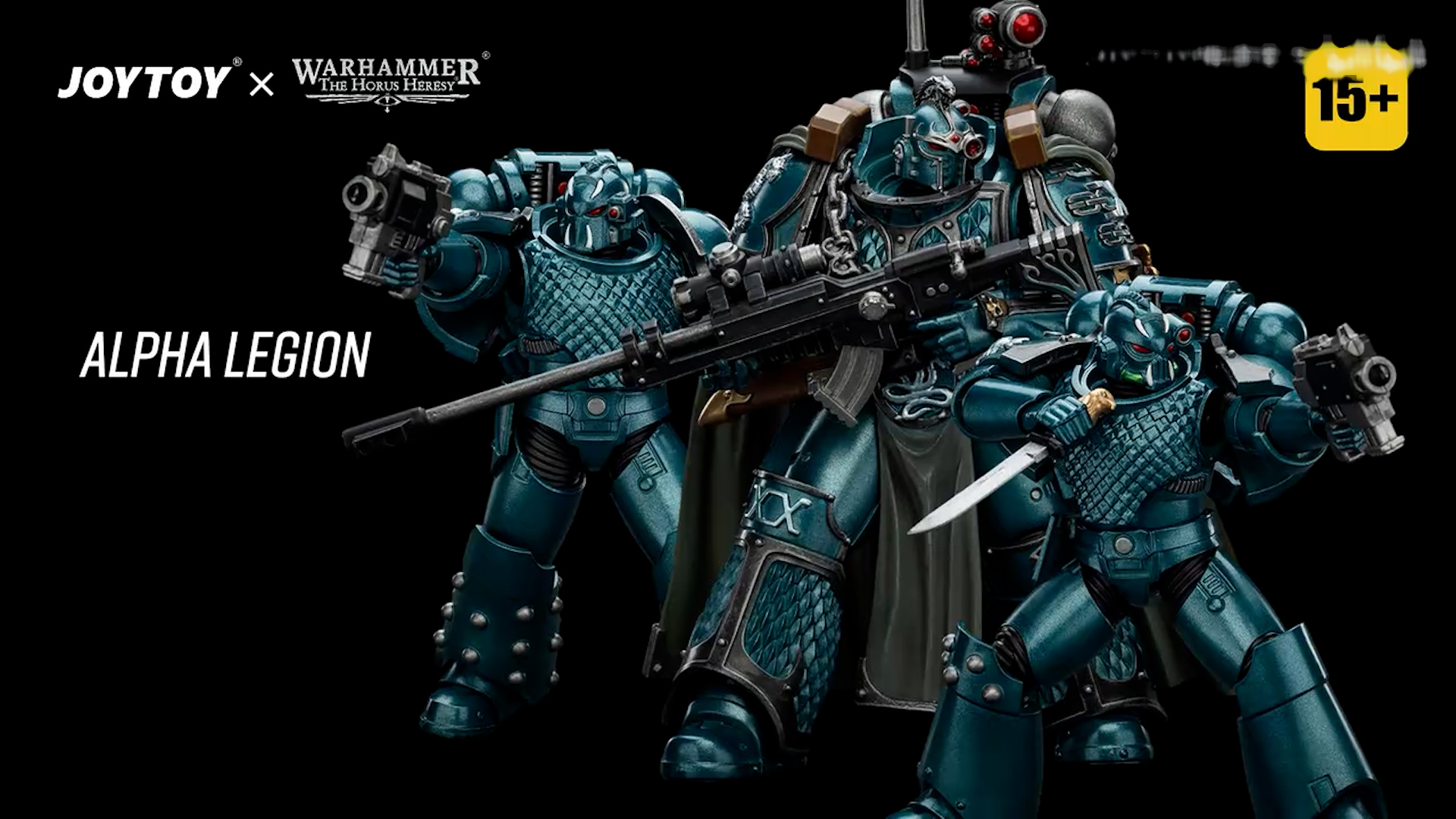 JOYTOY Warhammer 40k Actionfigur - Alpha Legion Exodus 1/18 Mit Scharfschützengewehr