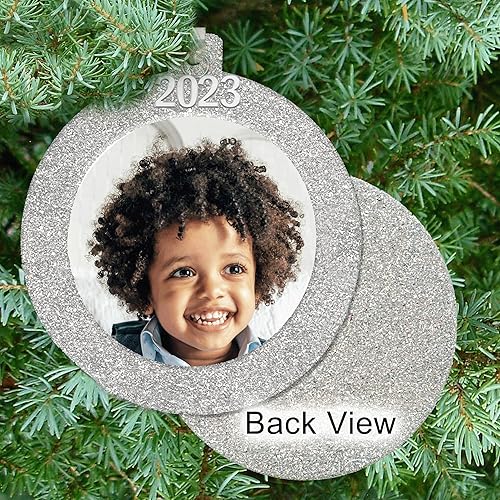 Miniatura 3 de Expressly Yours! Adorno de fotos de Navidad  Adornos de imagen 2023 para decoración de árbol de Navidad  Diseño magnético de fácil carga  Incluye