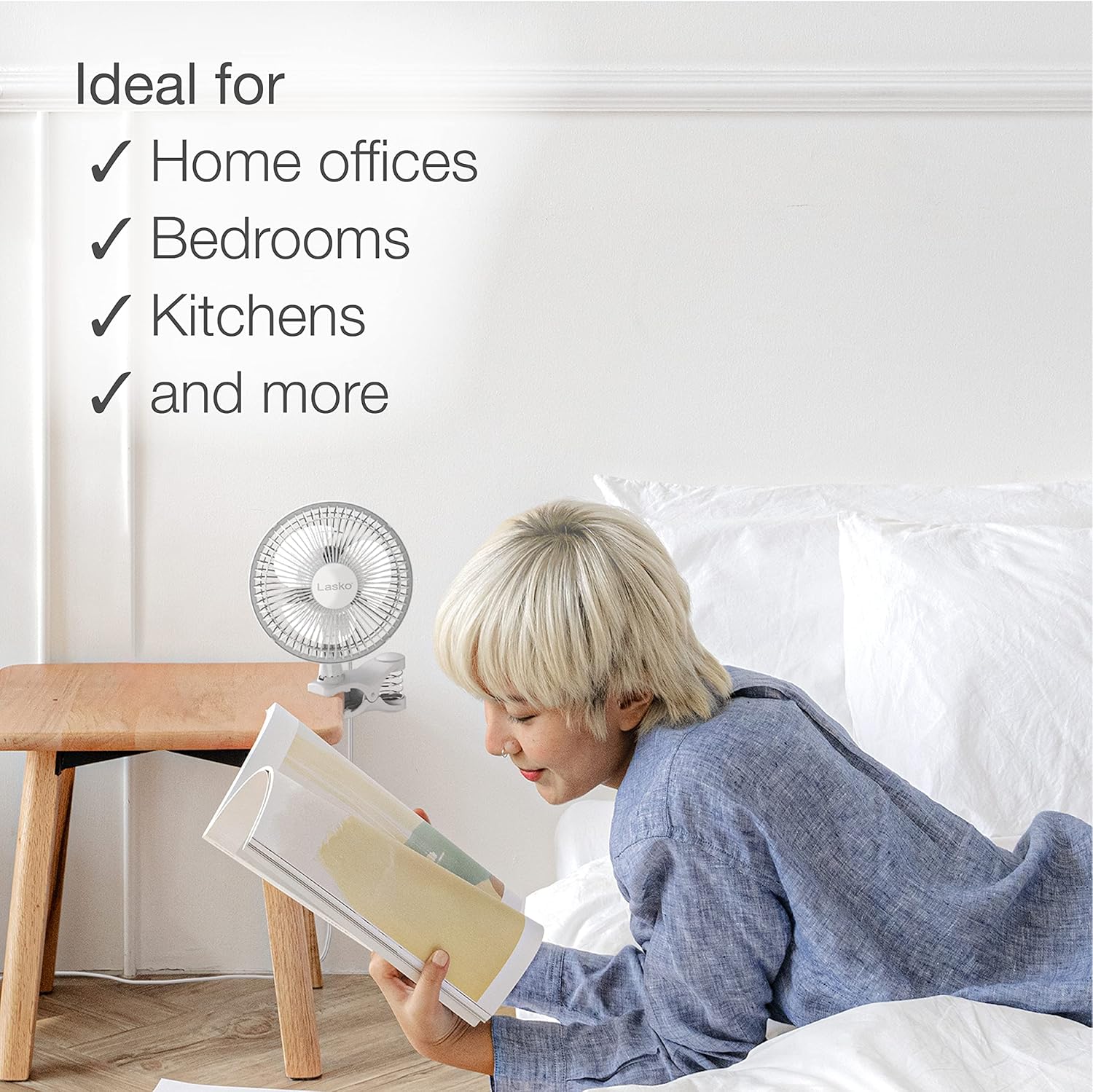 Lasko 2004W 2 Speed 6 Inch White Image