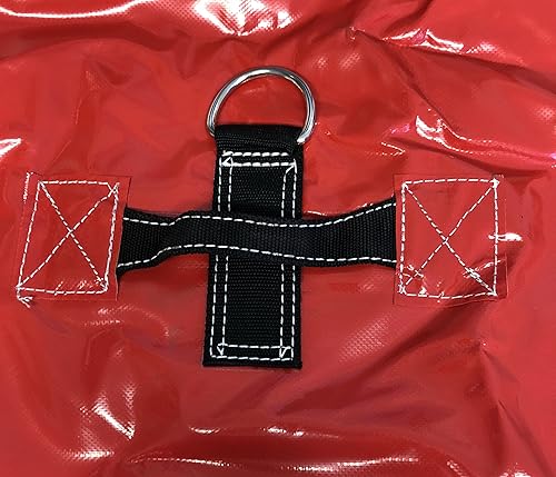 Bolsa de arena de vinilo, soporte/anclaje para inflables, casas de rebote y tiendas de campaña (rojo, paquete de 4)