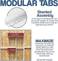 Vista 2 de Fulton Woodworking Tools Abrazadera modular con abrazadera de barra/paralela • Fácil y rápido de alinear • Pre-perforado 16 pulgadas en el centro •