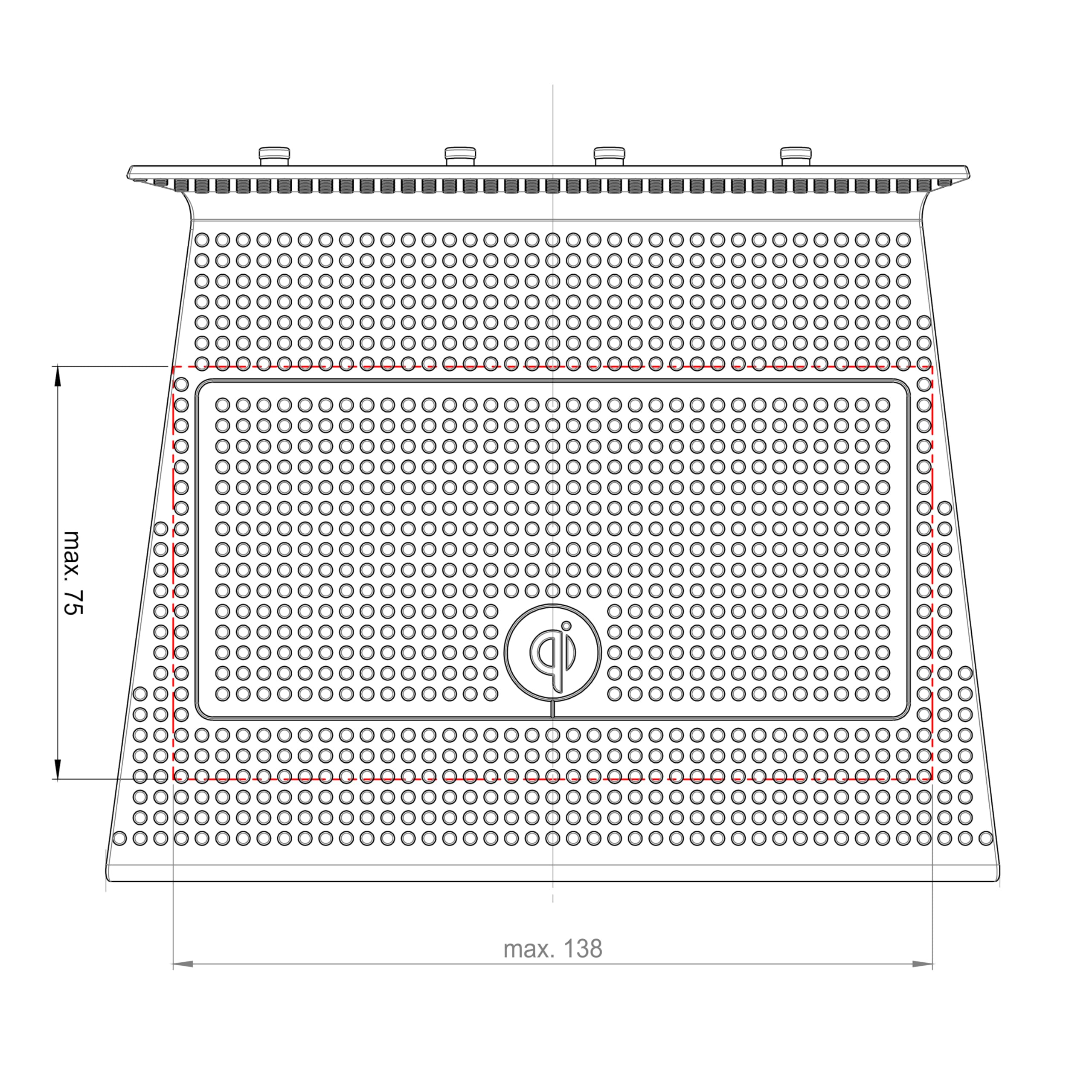 INBAY Uchwyt samochodowy na telefon komórkowy, 10 W, indukcyjny/bezprzewodowy, pasuje do Seat Leon (5F) 11/2012-12/2016 - uchwyt samochodowy akcesoria do wnętrza - Qi