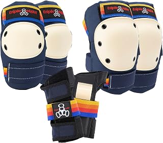 Triple Eight Saver Series 3-Pack: Wrist Guards, Elbow & Knee Pads for Skateboarding, Roller Skating, Inline Skating, Biking