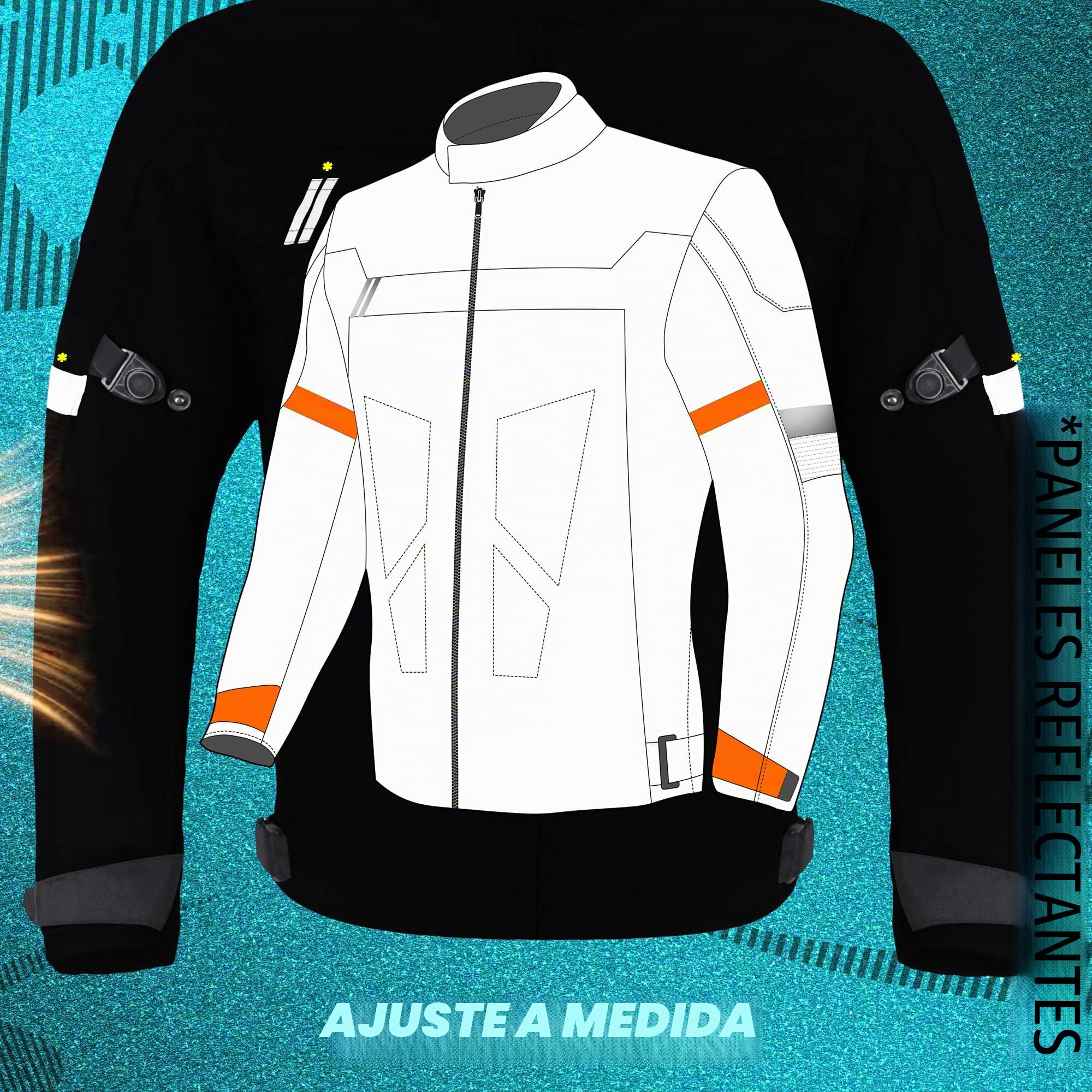 XAVIA GALE Chaqueta De Moto Para Hombre - Chaqueta De Moto Impermeable Y Ventilada Con Protección De Nivel 2 | Para Todas Las Estaciones