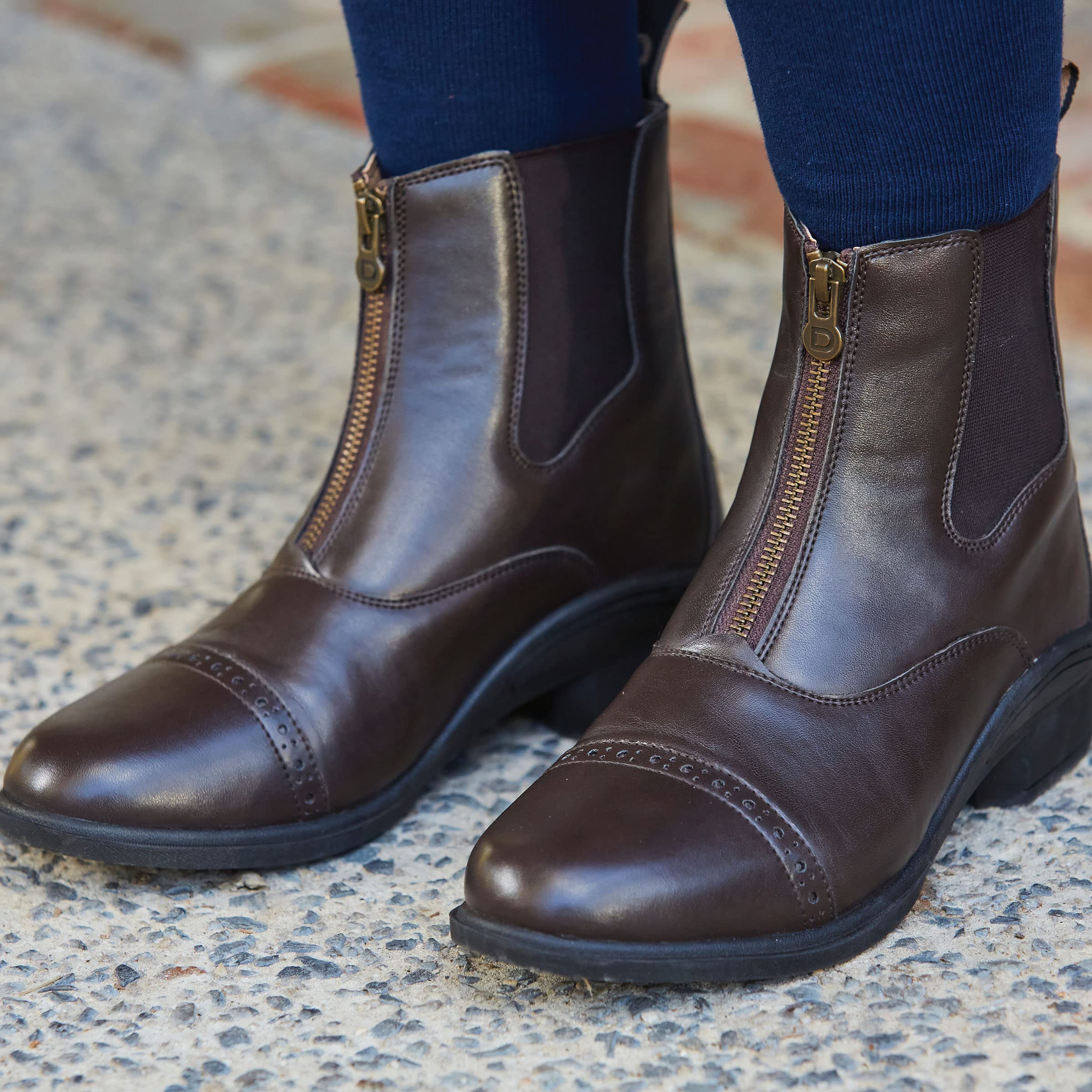 Dublin - Botas Cortas para Montar Altitude Cremallera para Niños/Niñas (30 EU) (Marrón)