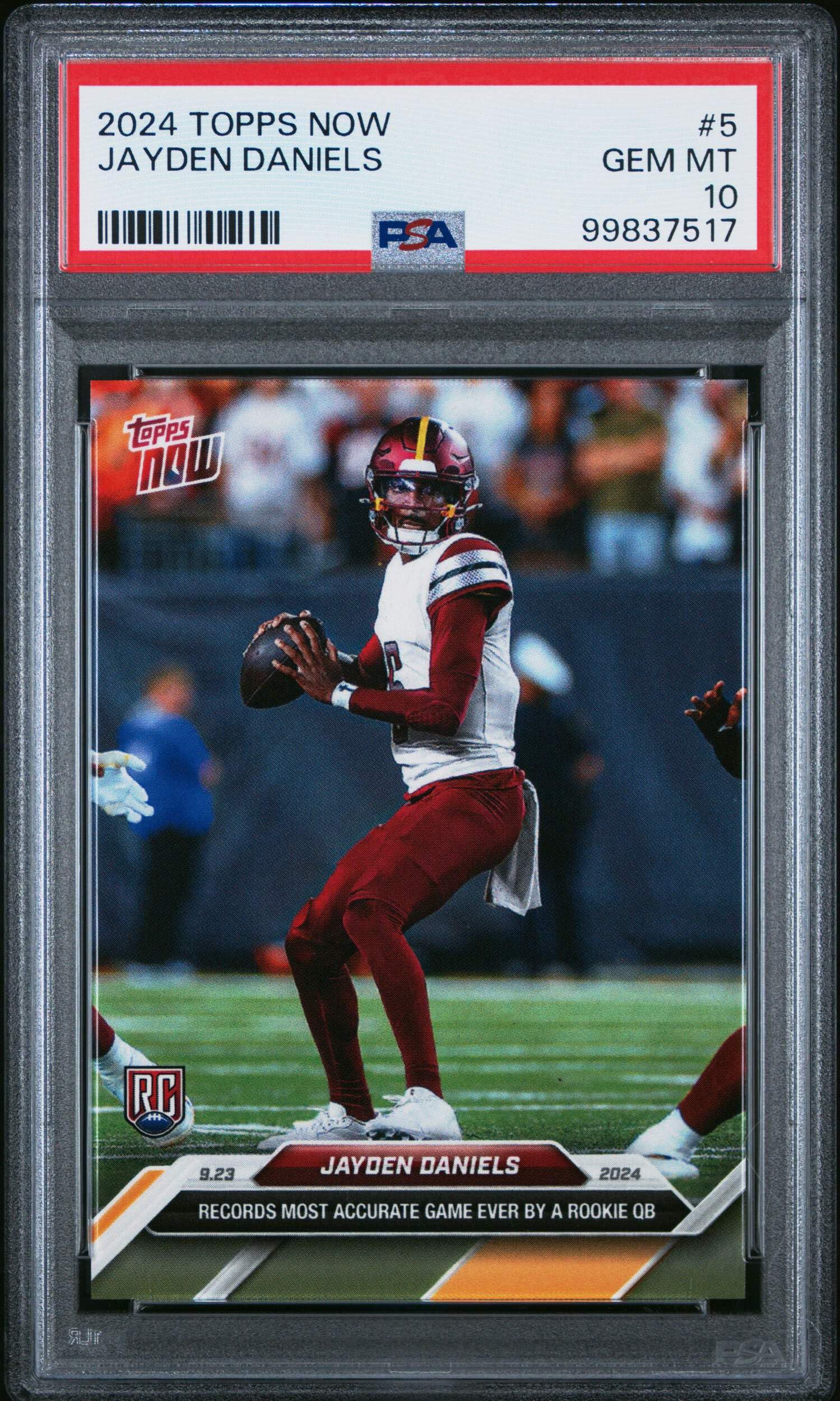 2024 Topps Now Jayden Daniels Rookie Card #16 - Graded Gem Mint 10 By TCC