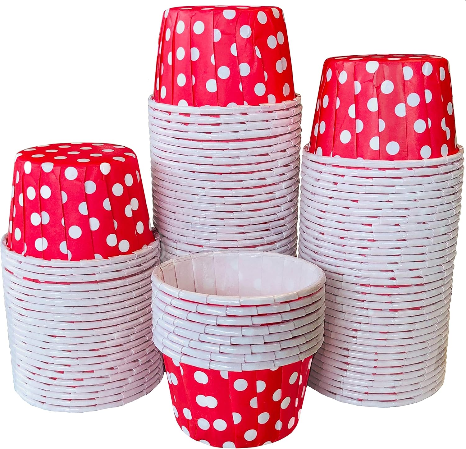 Red Bulk MINI Candy Nut Paper Cups Christmas Valentine 4th