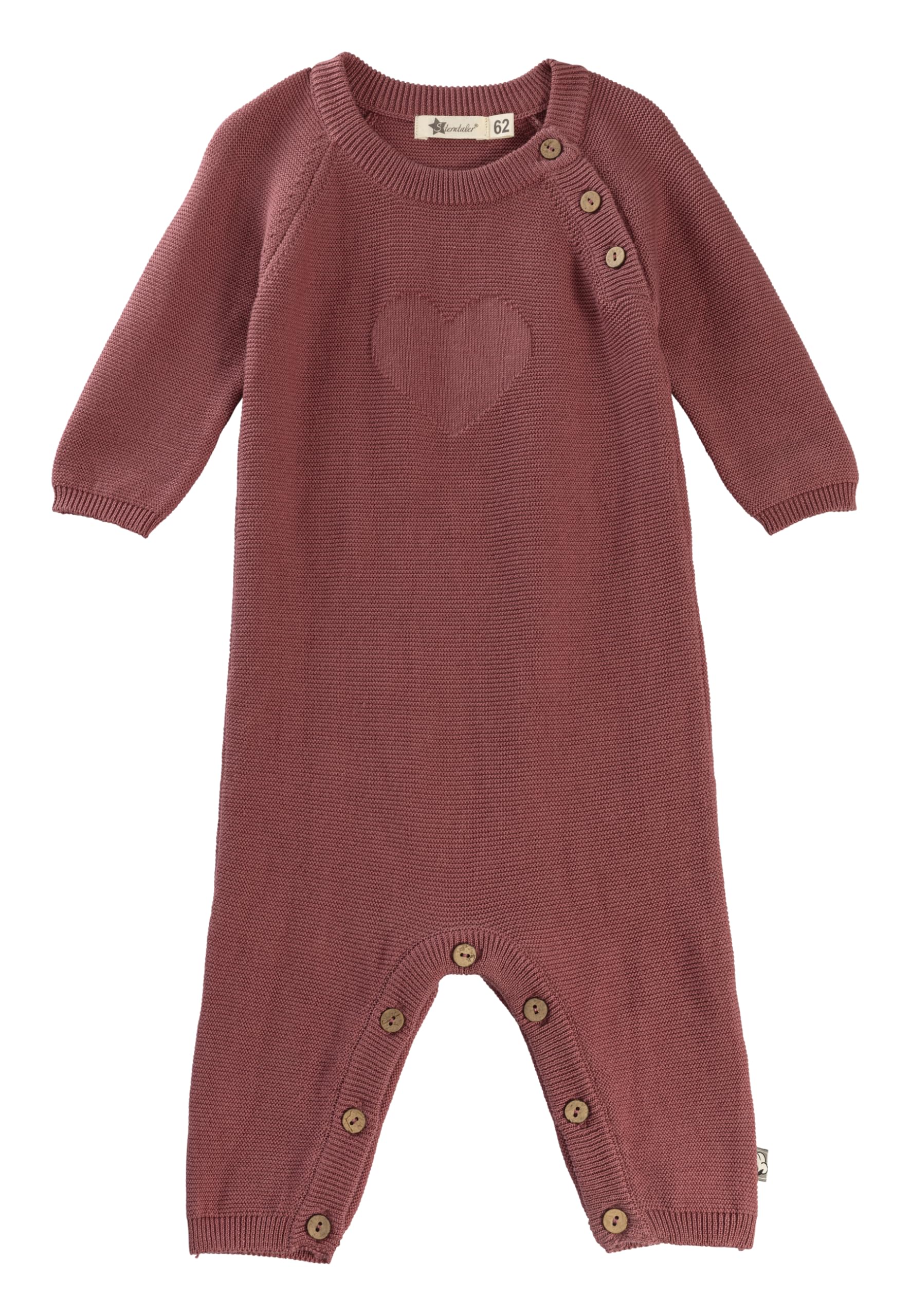 Sterntaler Baby - Mädchen Gots Strick-einteiler Heart GOTS Strick-Einteiler Heart