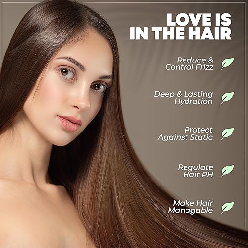 Miniatura 4 de All Natural Frizz Control Champú y acondicionador para cabello encrespado  Juego de champú y acondicionador sin parabenos ni sulfatos con Cupuacu,