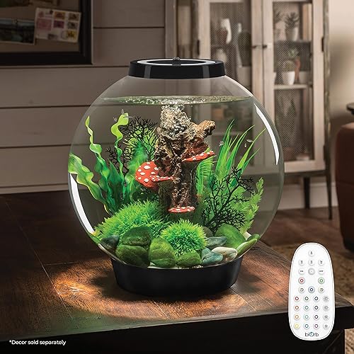 Miniatura 23 de biOrb Acuario clásico 60 acrílico de 16 galones con luces LED multicolor controladas a distancia, tanque moderno para exhibición de mesa, plateado