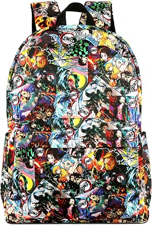 Roffatide Anime Backpack All Over Printed Schoolbag Laptop Backpack Cosplay Daypacks