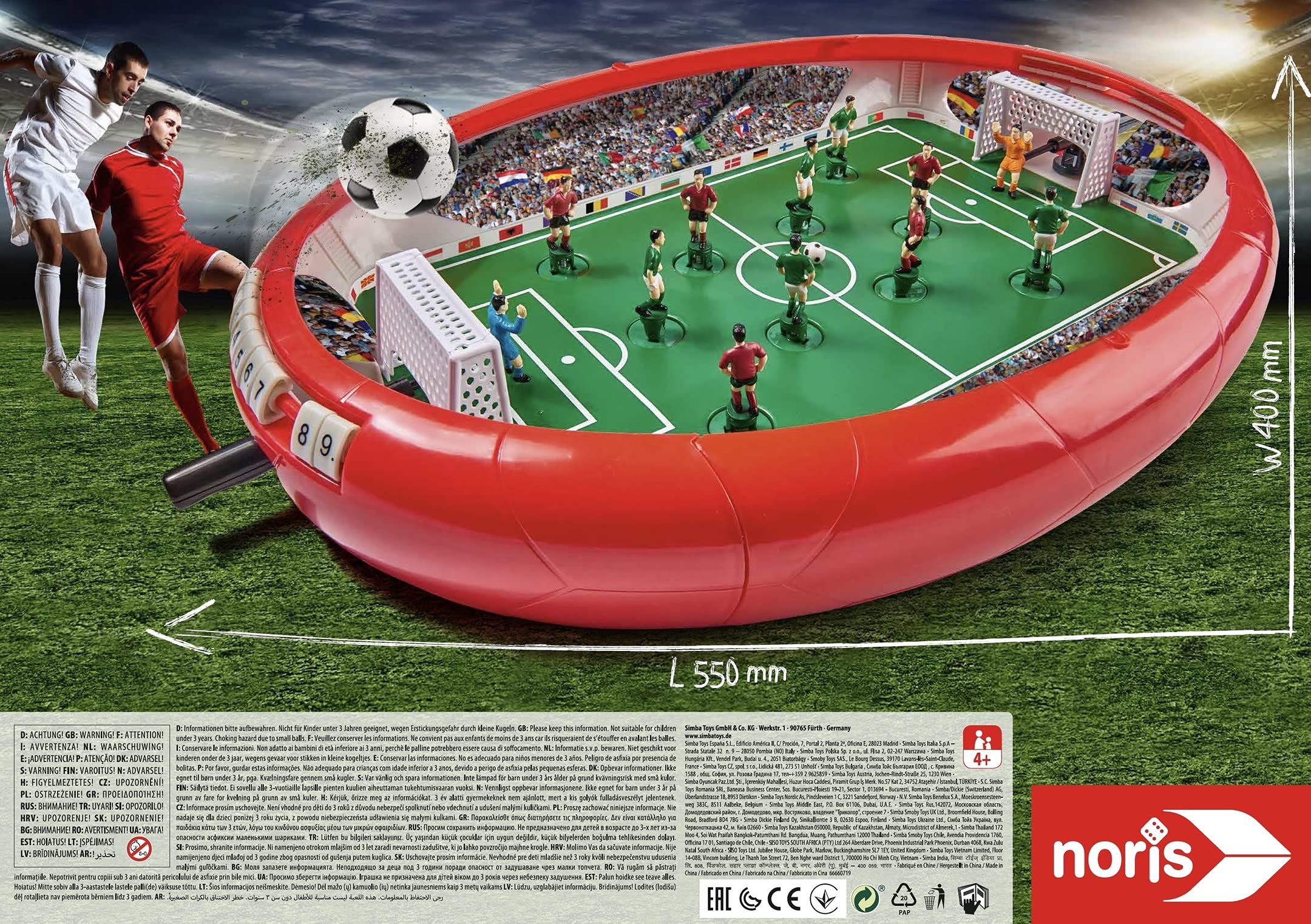 Noris 606178712 ballon de football arena, le baby-foot en France