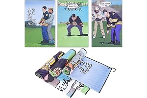 Happy Gilmore Golf Towel: 3-Piece Set with Clip for Golf Bags