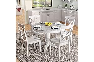 Harper & Bright Designs 5-Piece Round Kitchen Table Chairs Set