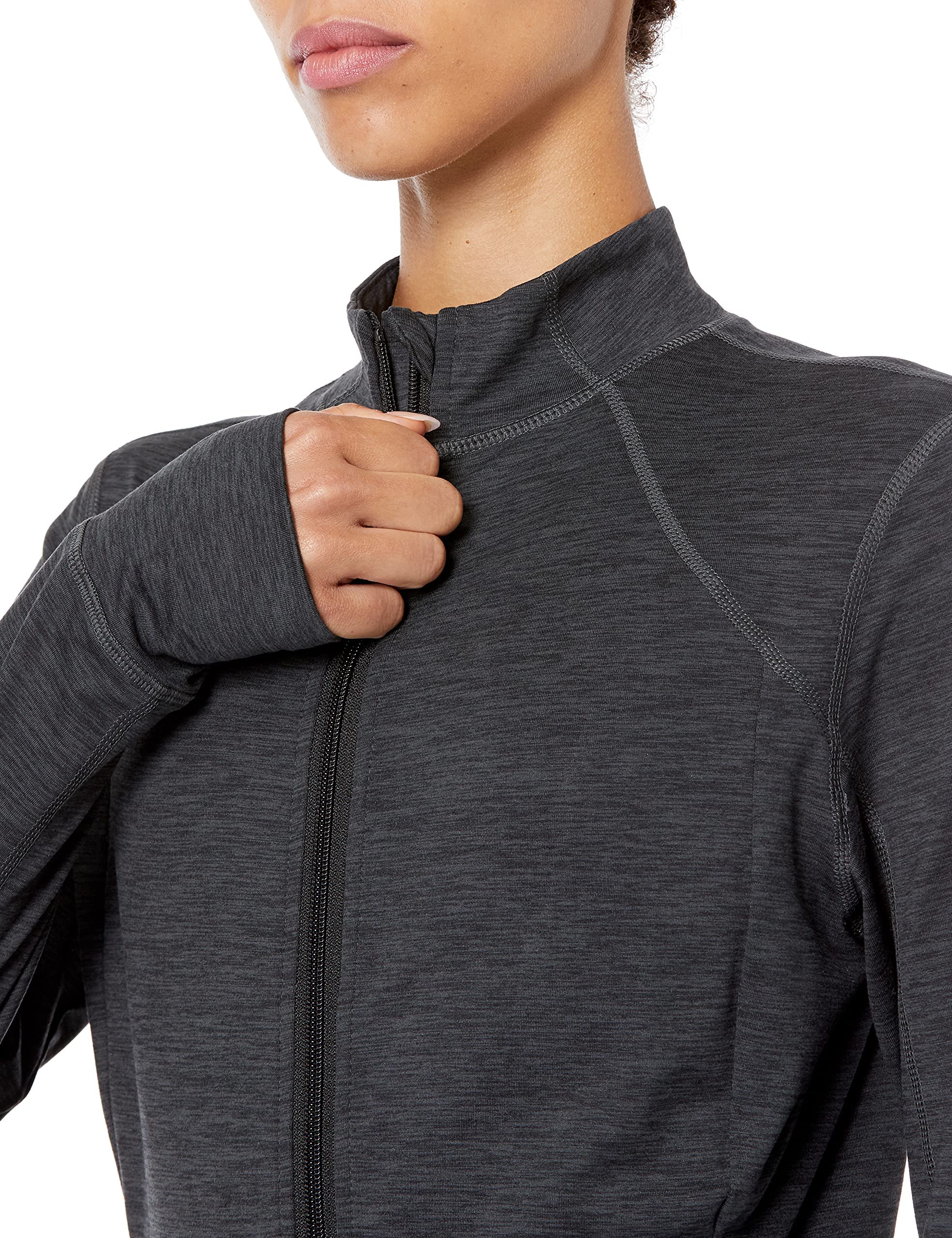 Amazon Essentials Giacca con Zip a Tutta Lunghezza Elasticizzata Tecnica Spazzolata - Colori Fuori Produzione Donna