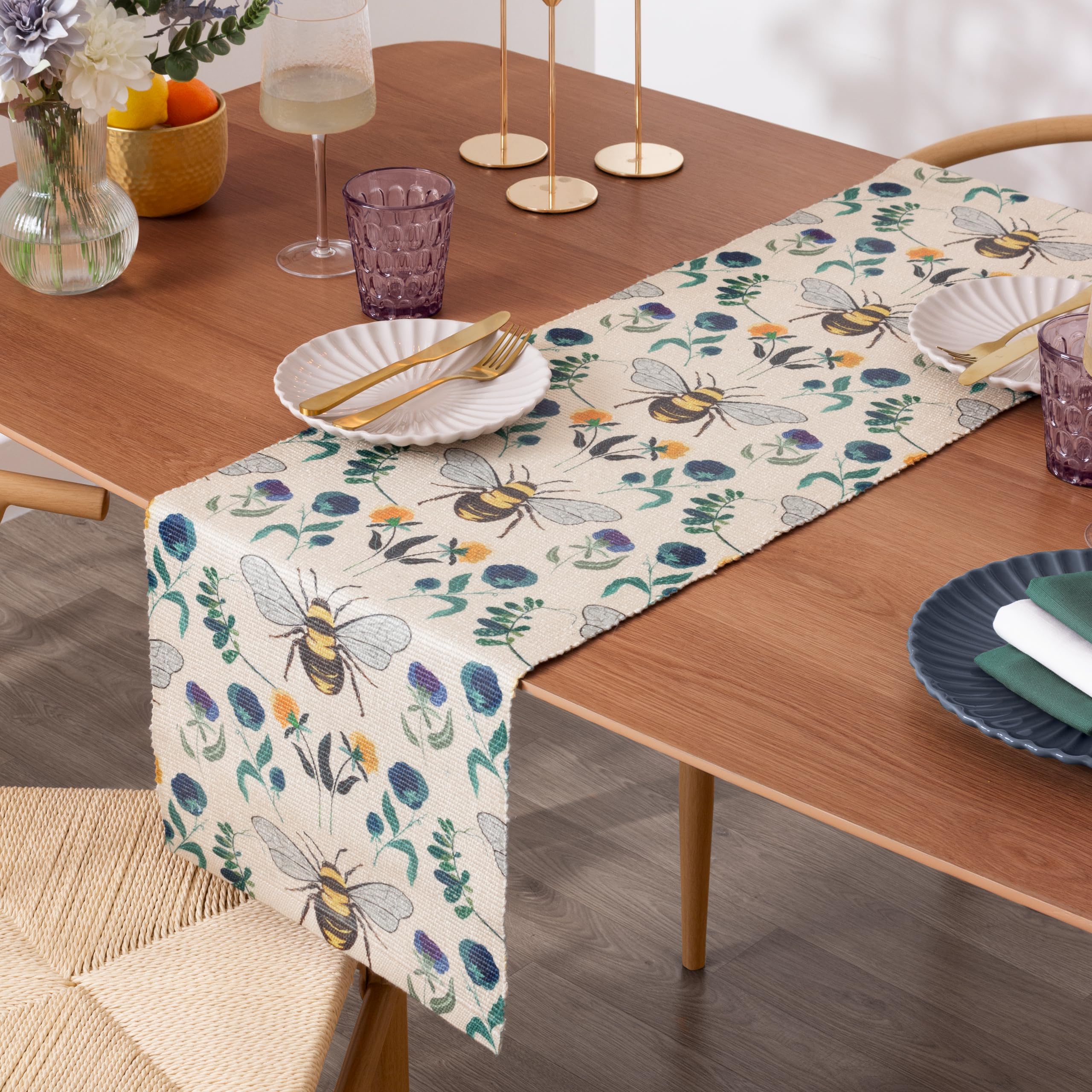 Wylder Nature Wild Garden Indoor/Outdoor Table Runner | Size: Small