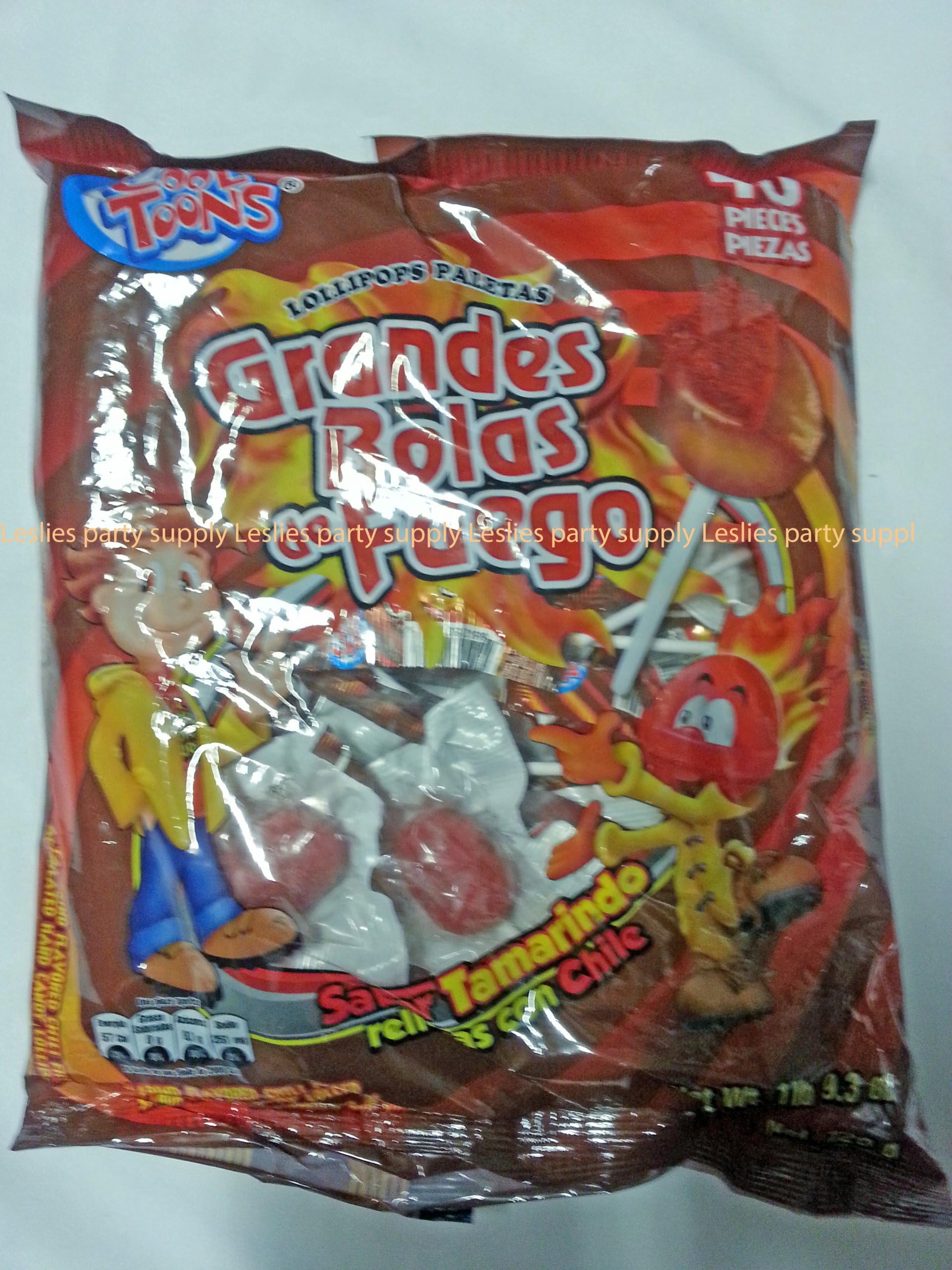 Grandes Bolas De Fuego Tamarind Flavor 1 Pack of 40 Lollipops