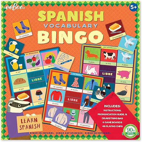 Miniatura 1 de eeBoo: Juego de vocabulario de bingo en español, un juego de resolución imaginativa de problemas, juegos educativos que cultiva la conversación, la